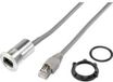 Tru Components RJ45-inbouwbus, kabellengte 1,50 m RJ45-03 Bus, inbouw, Stekker, recht Zilver 1 stuk(s)
