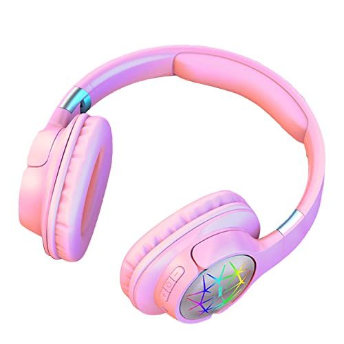Calager On-Ear Headset Voice Assistant Calling Lange Werktijd Handig Mannen Comfortabele On-Ear Headset met Mic Smart Phone Accessoires Roze