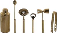 DKD Home Decor Cocktail Set Roestvrij staal Koper Wit Marmer