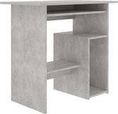 vidaXL Bureau Hout Bewerkt Betongrijs 80x45x74 cm