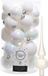 Decoris Kerstballen 31 stuks - Parelmoer Wit - Kunststof - Mix afwerking
