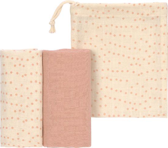 LÄSSIG Hydrofieldoek - 2 stuks - Roze - 60 x 60 cm