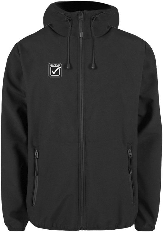 Givova Unisex softshelljas Zwart - XL