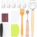 Accessoires de pâtisserie - Accessoires pour levure - Kit de démarrage pour la préparation de levure - Accessoires de pâtisserie pour petits pains avec 3 grattoirs - Mélangeur à pâte - Grattoir à petits pains avec 5 lames interchangeables et un couvercle - Pinceau de pâtisserie pour la cuisson et la préparation - Cadeau pour le Père Noël