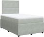 vidaXL Boxspringbed met matras, lichtgrijs, 120x200 cm, fluweel