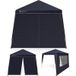 Pavillon Capri anthracite 3x3m incl 2 parois latérales protection UV 50+