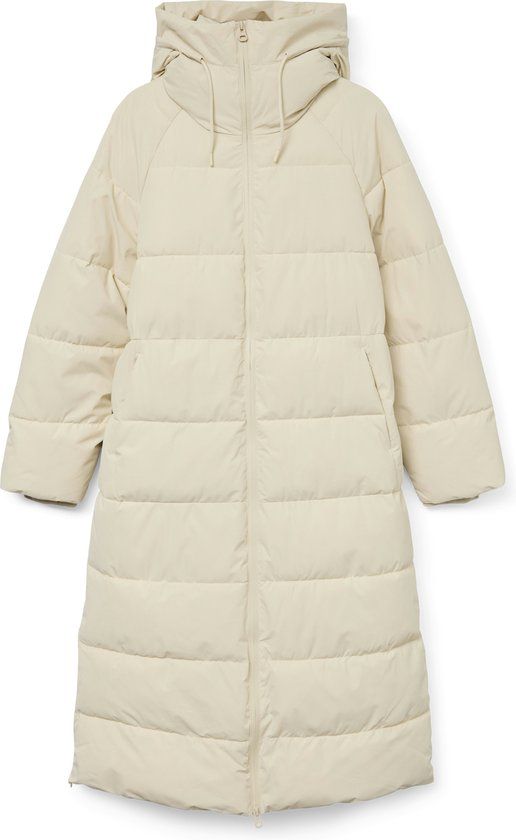 VERO MODA VMELANOR LAURIE LONG COAT WRP BOO - Dames - Oatmeal - Maat M - Puffer