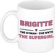 Bellatio Decorations naam cadeau mok - Brigitte - Woman Myth Supergirl - koffiemok - 300 ml - collega - moederdag