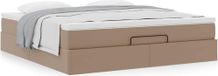Maison Exclusive - Cadre de lit ottoman avec matelas cappuccino, 160x200 cm, similicuir