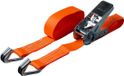 Deltasling Spanband compleet met ratel 25mm 3 Meter 1500KG Oranje Polyester Staal EN-12195-2