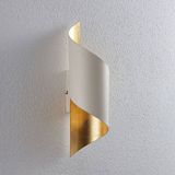 Lindby wandlamp Vanni, wit/goud, metaal, hoogte 52cm