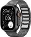 Strap-it Milanese band Zwart RVS voor Apple Watch 44/45/46/49mm