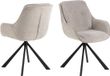 Giga Living Eetkamerstoel Sundre - Zand Stof - Zithoogte 48cm - Set van 2