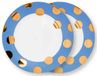 Pip Studio Ontbijtbord Dot Delight Light Blue-Gold 23 cm (Set van 2)