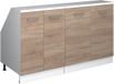 Vicco Rion Enfilade pour mur incliné – 140 cm Set de 2 corps de meuble 60 cm profondeur Sonoma