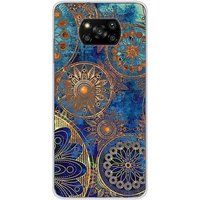 Xiaomi Poco X3 / X3 Pro Siliconen hoesje Mandala blauw