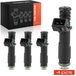 Chevrolet Brandstofinjectorset, 4 stuks - Benzine-injectoren - Geschikt voor Chevrolet Spark/Aveo/Kalos 1.2 - Compatibel met Daewoo/Opel - 2-polige connector - Met afdichtring - OEM 25186566 FJ1332 25194429