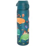 ION8 Waterfles, 500 ml/18 oz, Lekvrij, Makkelijk te Openen, Veilige Vergrendeling, Vaatwasserbestendig, BPA-vrij, Draaghendel, Past in Bekerhouders, Makkelijk Schoon, Geurvrij, Drinkfles Walvissen