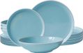 Bol Vintage 18-delige servieset voor 6 personen - pastel aardewerk - mint