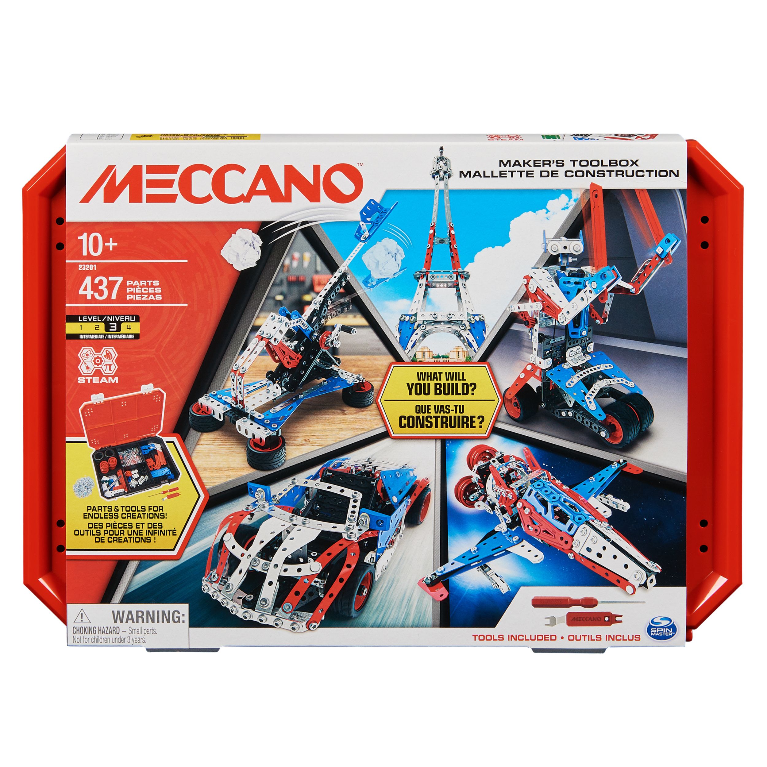 Spin Master Meccano Maker's Toolbox 437-delig STEM Bouwset - 10+ jaar