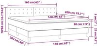 vidaXL Boxspringbed met matras en LED-verlichting, taupekleurig, 160x200 cm, gestoffeerd