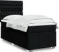Maison Exclusive - Sommier à lattes de lit avec matelas noir 100x200 cm tissu
