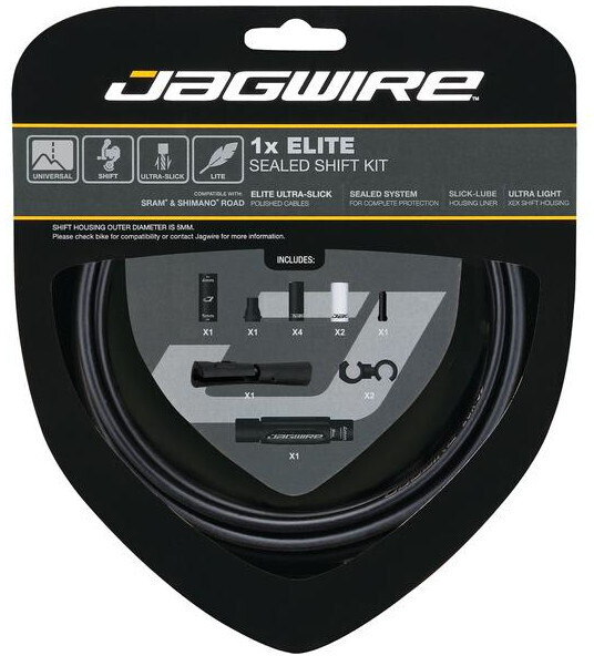 Jagwire 1X Elite Sealed Stealth Schakelkabel Set, stealth black