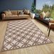 HANSE Home Circle Design vloerkleed voor woonkamer, plat weefsel, modern, geometrisch ruitpatroon, Scandinavische stijl, woonkamertapijt voor eetkamer, kinderkamer, hal, crèmebruin, 67 x 120 cm