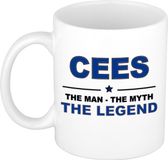 Bellatio Decorations naam cadeau mok - Cees - man myth legend - koffiemok - 300 ml - collega - vaderdag
