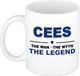 Bellatio Decorations naam cadeau mok - Cees - man myth legend - koffiemok - 300 ml - collega - vaderdag