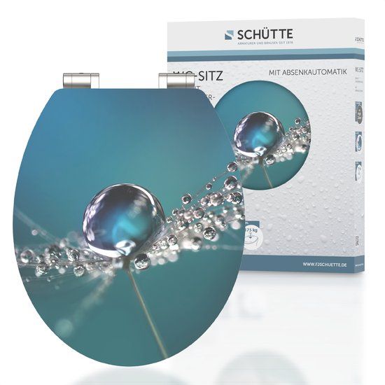 Schütte WC-bril WATER DROP - MDF - Soft Close - Blauw