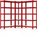 Monzana Étagère – Set de 3 d'angle 180x90x40cm - Rouge