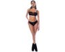 Mapale Mapalé Sexy Rock Star - Balconette BH Set - L/XL - Wetlook - Zwart