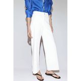 Mango Mango regular waist wide leg jeans - wit