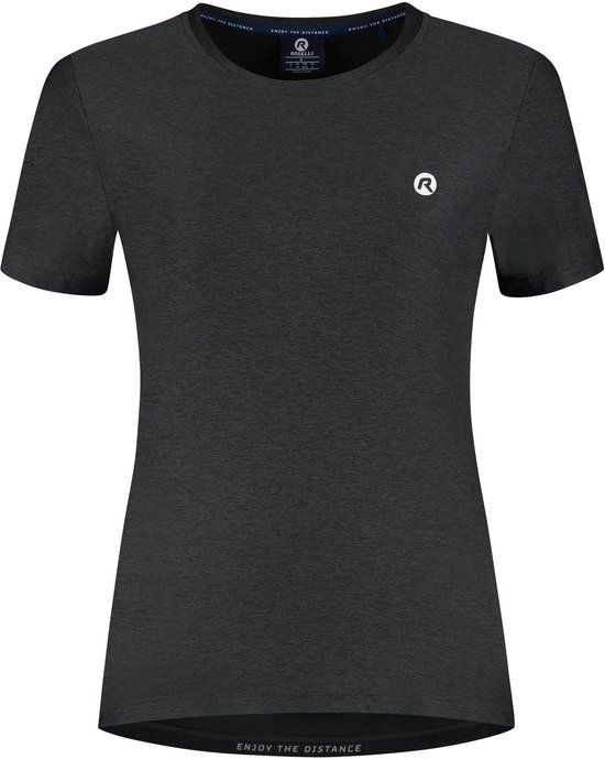 Rogelli Essential Hardloopshirt Dames - Korte Mouwen - Zwart - XL