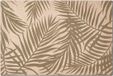 Zeller placemats palm bladeren print - linnen - 45 x 30 cm - beige/groen