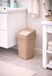 Poubelle, poubelle, poubelle de maquillage pour la salle de bain, avec couvercle à charnière, 5 litres, beige