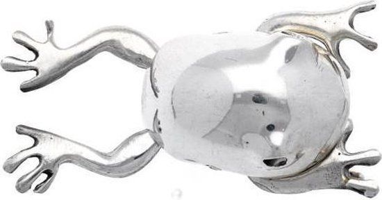 Zilveren Kikker bewegend groot kettinghanger - Zilver - Unisex - Volwassenen
