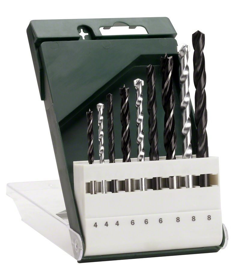 Bosch 9-delige boorset: metaal HSS-R/steen/hout - 2609255483