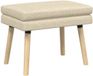 vidaXL Dubbel-laags bank Crèmekleurig Stof 40 x 46 cm