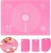 Silicone rose 50x40cm plaque de cuisson avec mesures - Planche à pâtisserie antidérapante et antiadhésive - Tapis à pain et fondant
