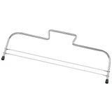 Westmark Taartbodemverdeler/taartsnijder met 2 gekartelde snijdraden, roestvrij staal, lengte 32 cm, simplex duo, zilver