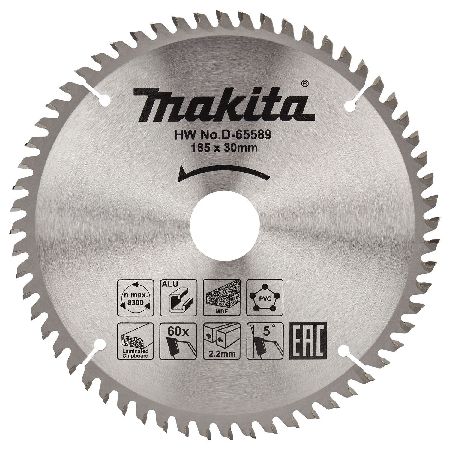 Makita D-65589 Cirkelzaagblad voor Multimaterial - Ø 185mm - 60T