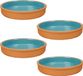 La Dehesa Tapas serveerschaal - 4 stuks - terracotta - blauw - D23 x H4 cm