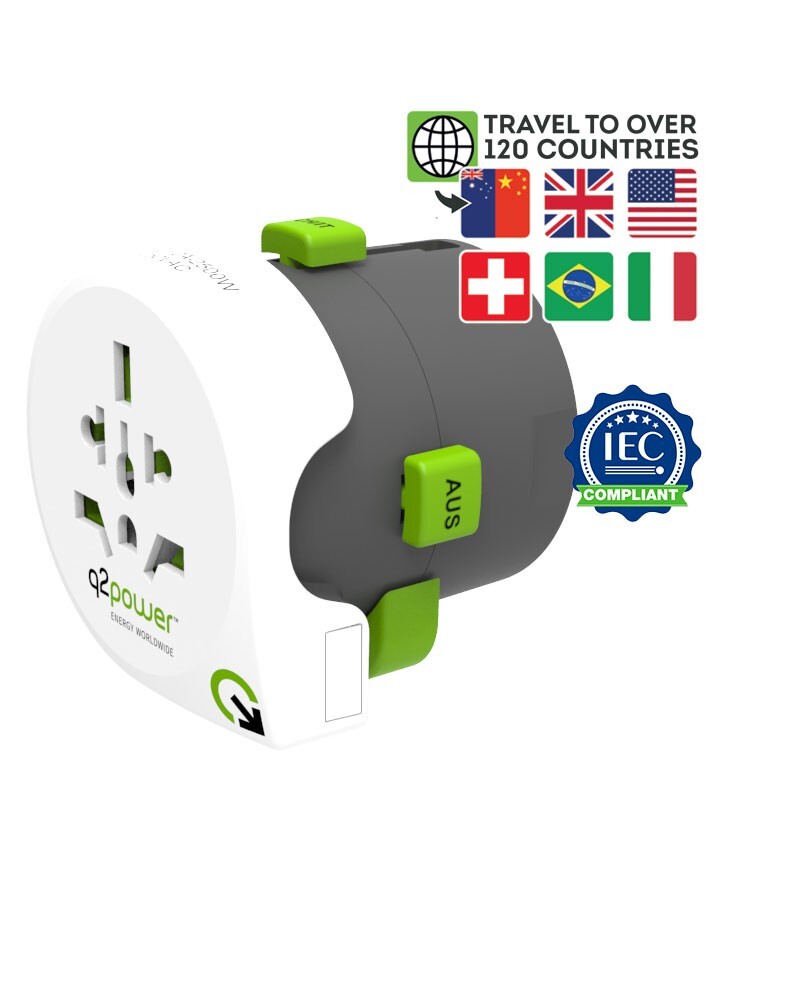 Q2 POWER Reis adapter - Europe to World