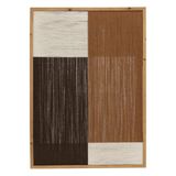ATMOSPHERA CREATEUR D'INTERIEUR Tissia wanddecoratie, 50 x 70 cm, stof zwart en bruin
