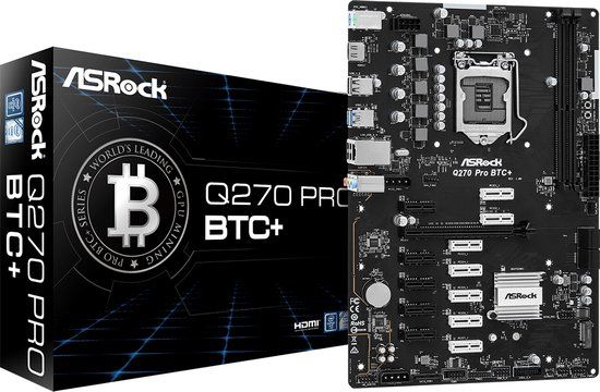 ASRock Q270 Pro BTC+ - Motherboard - ATX - Socket 1151 - Q270 - DDR4