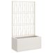 VidaXL Plantenbak met latwerk 80x36x140 cm polypropeen wit
