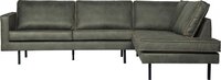 BePureHome Rodeo Corner Sofa Right - Recycled Leather - Army - 85x266x86 cm