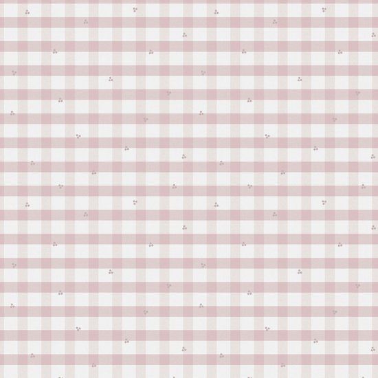 Laura Ashley Vliesbehang Gingham - Pale Amethyst Purple | Roze | Vlies